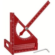 Resim Dofolink Alüminyum Ahşapçı Açı Çizici - 0-180 Derece Hızlı İşaretleme, 3d Ayarlanabilir, Metrik Ölçü, Kırmızı 