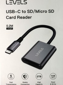 Resim Levels USB-C to SD/MicroSD Kart Okuyucu 