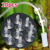 Resim Hava pompası borularını sabitlemek için 20 adet akvaryum balığı tankı vantuzları 