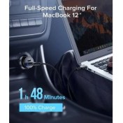 Resim Inui Getihu Inuı-Getihu 60 W Çift Çıkışlı Mini Hızlı Araç Şarj Cihazı (Usb + Type-C)(Metal-Siyah) 