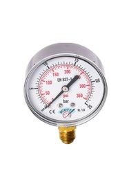 Resim SCOTT Ø 63 mm Gliserinli Tip Manometre 1/4'' Altan Bağlantı Arka Flanşlı304 Inox Pirinç ( -1 .....5Bar ) 