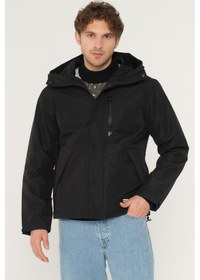 Resim Jack&jones 12238882 Kapüşonlu Erkek Mevsimlik Mont Siyah 