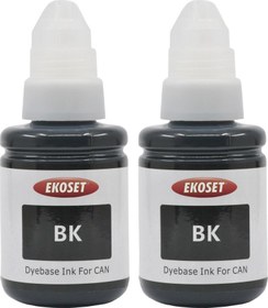 Resim Ekoset Canon uyumlu Siyah Mürekkep 2'li paket Tanklı yazıcılar için 