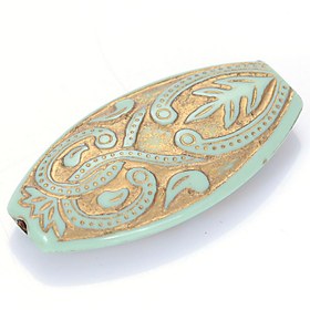 Resim 2D Düz - 10 adet 39x20mm Vintage Sarılı Desenli Çizgili Düz Oval Akrilik Boncuk, Antika Tasarım, DIY Takı Yapımı, Kadın Aksesuarları, Boncuk İşleri, Bohem Tarzı, Altın Merkezli, Noel, Sevgililer Günü, Şükran Günü, Paskalya, Şükran Günü Hediyesi|Vintage Charm|Detaylı Tasarım 