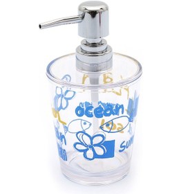 Resim Sıa Sıvı Sabunluk Deniz Desen 8x8x16cm 350ml 