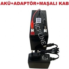 Resim NCP Akülü Araba Aküsü 12 Volt 7 Amper Pilsan ve Benzeri Modeller İçin Şarj Seti 