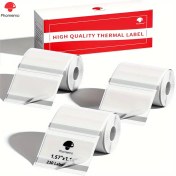 Resim 3 rulo M110 şeffaf termal etiketler, üçlü koruma termal kağıt, M110/M221/M220/M120/M200/M110S ve diğer termal etiket yazıcılarıyla uyumlu, kendi fiyatlarını, adreslerini, ürünleri, klasör etiketleri yazdırın, şeffaf alt siyah harfler 