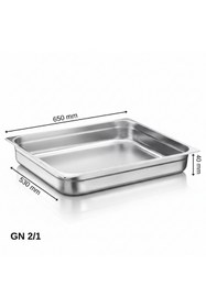 Resim Üret Çelik ÜRET Standart Gastronom Küvet GN 2/1 40 mm 10 lt 