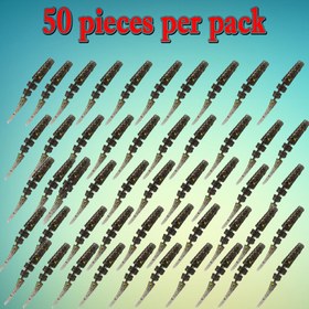 Resim 50 Adet Luya Düğümlü Pintail Yumuşak Balık Yemi - Siyah ve Yeşil Ot Koruyuculu, Yabani Otlara Dayanıklı Yapay Yem, Avıçılık ve Tatlısu Balıkçılığı İçin Küçük Kök Yemi (Karışık Renkler), Gerçekçi Tasarım, Esnek Yapı 