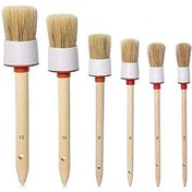 Resim Samdoo "doğal Domuz Kılı Detay Fırça Seti - 6 Parça, Jant/motor/iç-dış Detay Temizliği İçin" 