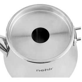 Resim Luna Maxi Büyük Boy Paslanmaz Çelik 1.10-2.25 Litre Çaydanlık Takımı Gümüş 
