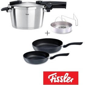 Resim Fissler - Vitaquick Premium 4,5 Litre Düdüklü Tencere + Tava Set 