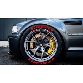 Resim Performance Stickers P Zero Lastik Yazısı Lastik Sticker 4 Adet Tüm Lastik Yanaklarına Uyumlu Araç Lastik Stikeri 