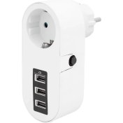 Resim Powermaster PM-4913 3 USB'li Tekli Termal Akım Korumalı Priz 