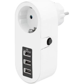 Resim Powermaster PM-4913 3 USB'li Tekli Termal Akım Korumalı Priz 
