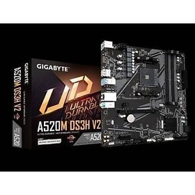 Resim GIGABYTE A520M-DS3H-V2 MAB AMD A520 AM4 DDR4 4733MHZ DVI HDMI 