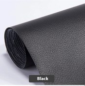 Resim Kendinden Yapışkanlı Deri Kanepe Tamir Yama Mobilya Masa Sandalye Etiket Koltuk Black 50x50cm 