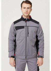 Resim Allium Gabardin Mont Soğuk Havalarda Yüksek Koruma Gri-siyah 