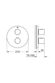 Resim Grohe Grohtherm 3000 Cosmopolitan Termostatik Duş Bataryası - 19467000 