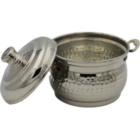 Resim Turna Bakır Mini Güveç Tencere 2 No 13 cm El Dövme Nikel TURNA8175-2 