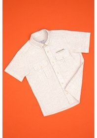 Resim U.s. Polo Assn. Erkek Çocuk Krem Gömlek Kısa Kollu 50300416-vr071 KREM 