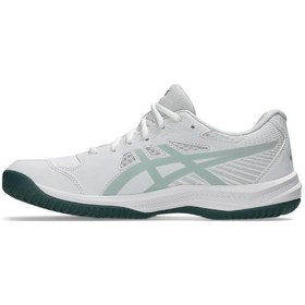 Resim Asics Court Slide 4 Erkek Beyaz Mavi Tenis Ayakkabısı 