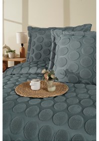 Resim Jakarlı Welsoft Çift Kişilik Yatak Örtüsü Seti 260x240 Cm Perle Gri 