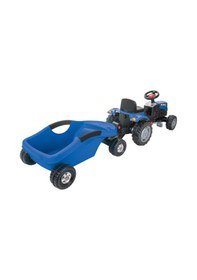 Resim Pilsan Power Pedallı Big Trolley Römorklu Traktör Mavi Çok Renkli 
