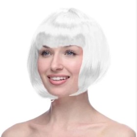 Resim Beyaz Küt Peruk Saç 