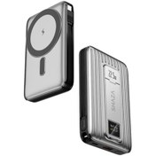 Resim shaza 10.000 Mah 22.5w Magsafe Taşınabilir Şarj Cihazı Gri 