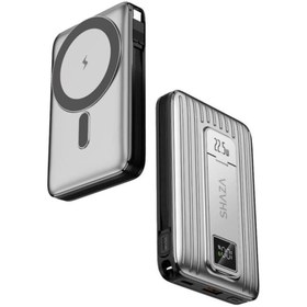 Resim shaza 10.000 Mah 22.5w Magsafe Taşınabilir Şarj Cihazı Gri 