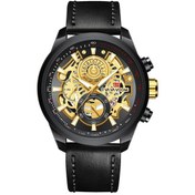 Resim Sones Curren 8402 Takvim Altı İbreli Çelik Kayışlı İş Kuvars Saati, Renk: Siyah Kabuk Yeşili 