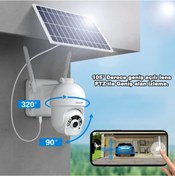 Resim S10-PRO 4G Sim Kartlı Pilli Solar Dış Ortam 360° Güvenlik Kamera 