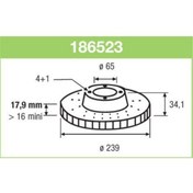 Resim Valeo Ön Fren Aynası Polo 95-01 Lupo 98-05 Arosa 1.0ie.3ie-1.4ie-1.6ie-1.7sdı-1.9sdı 239×18×4dlxhavalıval- 