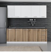Resim Minar 230 Cm Mutfak Dolabı Beyaz Dore 230-D1 Beyaz 
