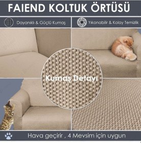 Resim Balpeteği 3 Kişilik Vizon Lastikli Kanepe Örtüsü Lastikli Koltuk Örtüsü Koltuk Kılıfı Vizyon 