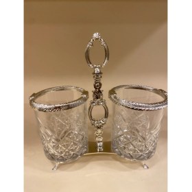 Resim Plus Home Kaşıklık 2'li Gümüş Döküm Pirinç Kesme Cam 