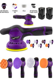 Resim OG GERMANY STEEL ALMAN V999 ŞARJLI ARAÇ PARKE MERMER AHŞAP POLİSAJ PASTA CİLA PARLATMA MAKİNESİ DEVİRLİ MOR 