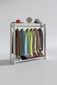 Resim Kenzlife Giysi Dolabı Maksut 135*100*40 Byz Askılık Ayakkabılık 