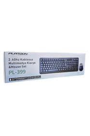 Resim Platoon Klavye Mouse Set Q Kablosuz PL-399 Siyah 