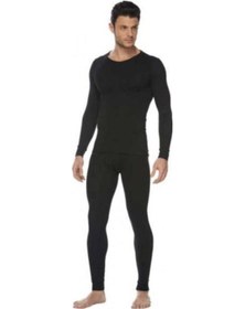 Resim Termal Takım Alt Üst -20 +20 Derece Tam Koruma Termal Çorap Hediyeli Siyah 