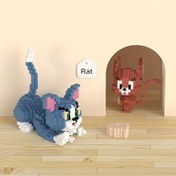 Resim 3 adet/Kedi ve Fare Kedi ve Fare Yapı Blokları Seti Dikkati Geliştirir Tuğla Oda Dekorasyonu Doğum Günü Hediyesi Parti Oyunu El Sanatları Malzemeleri Seti Model Montaj Hayvan Toplam Sayısı 1588 adet 