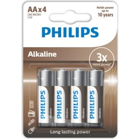 Resim Philips Alkalin 4lü AA Kalem Pil LR6A4B10 