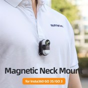 Resim Insta360 GO 3S Manyetik Boyun Bağlantısı - Göğüs Kayışı ile Birinci Kişi POV Vloglama, Güvenli Manyetik Bağlantıya Sahip Eller Serbest 360° Kamera Aksesuarı, Dış Maceralar & Aksiyon Çekimleri için Rahat Tasarım, Modern Aksesuar, Dayanıklı Malzeme 
