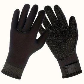 Resim Willowhaven Siyah L Dalış Eldiveni Çifti, Balıkçılık Ve Sahil Arama İçin Yetişkin Erkek Ve Kadın 