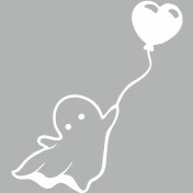 Resim Reysa Tasarım Hayalet Sitcker Beyaz 15X17 cm 