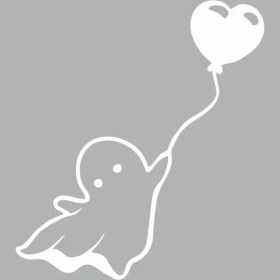 Resim Reysa Tasarım Hayalet Sitcker Beyaz 15X17 cm 