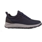 Resim Geox Men's Navy Blue Spherica 4x4 Abx Lace-Up Sports Sneaker Derimod
