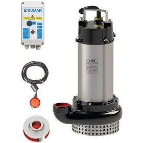 Resim Sumak Sdt 30/2 Y Paslanmaz Gövde Kirli Su Dalgıç Pompa 380 Volt 3 Hp 27 Mss 
