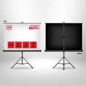 Resim LiteOut 135x100 cm Tripod Ayaklı Taşınabilir Projeksiyon Perdesi 